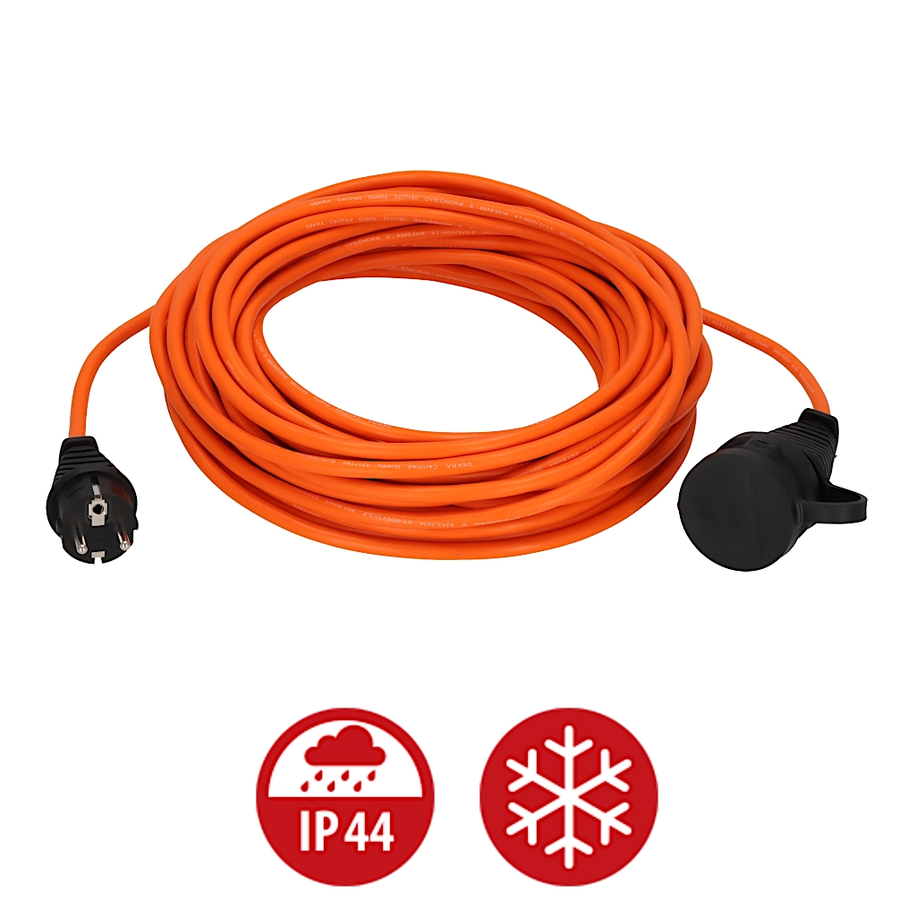 Brennenstuhl Verlängerungskabel 25m IP44 orange (1169950) Draufsicht