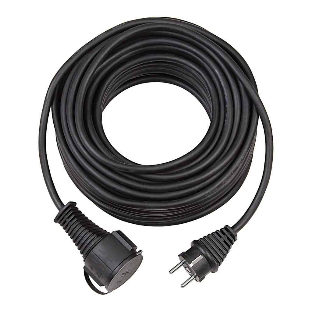 Brennenstuhl Verlängerungskabel 25m schwarz (1169900) Ansicht von oben zusammengerollt