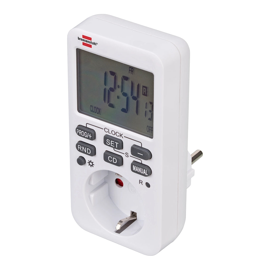 Brennenstuhl digitale Zeitschaltuhr DZL Comfort Line weiß (1506320) Ansicht schräg von vorn
