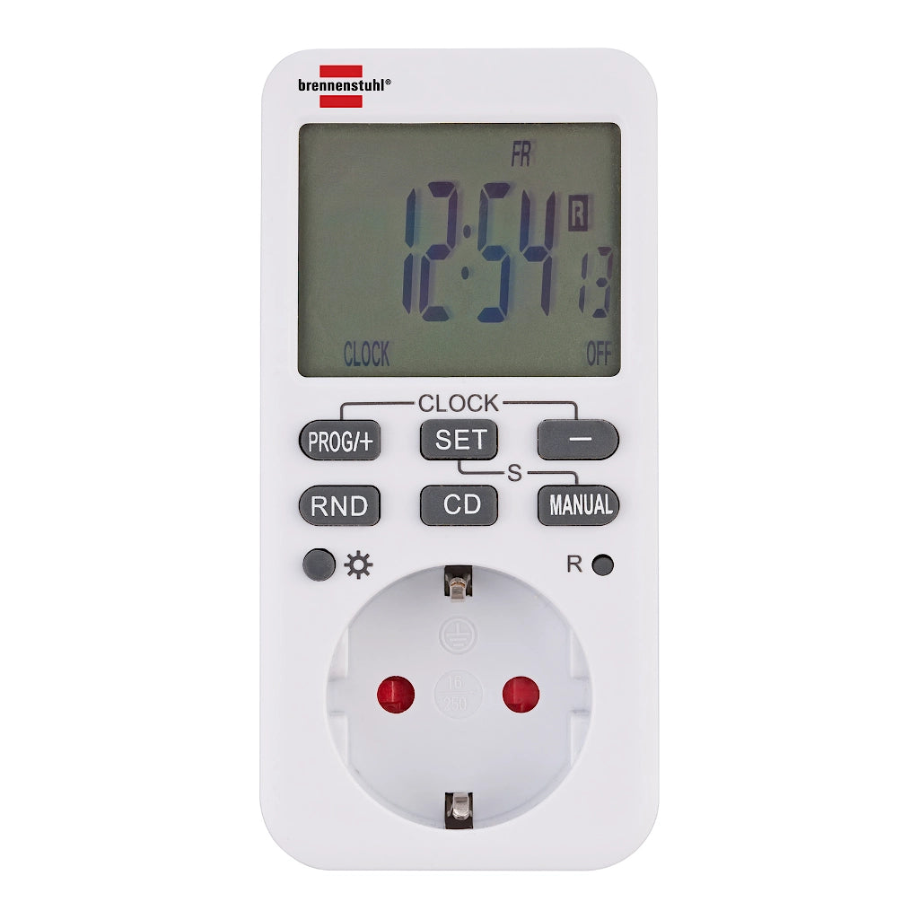 Brennenstuhl digitale Zeitschaltuhr DZL Comfort Line weiß (1506320) Vorderansicht