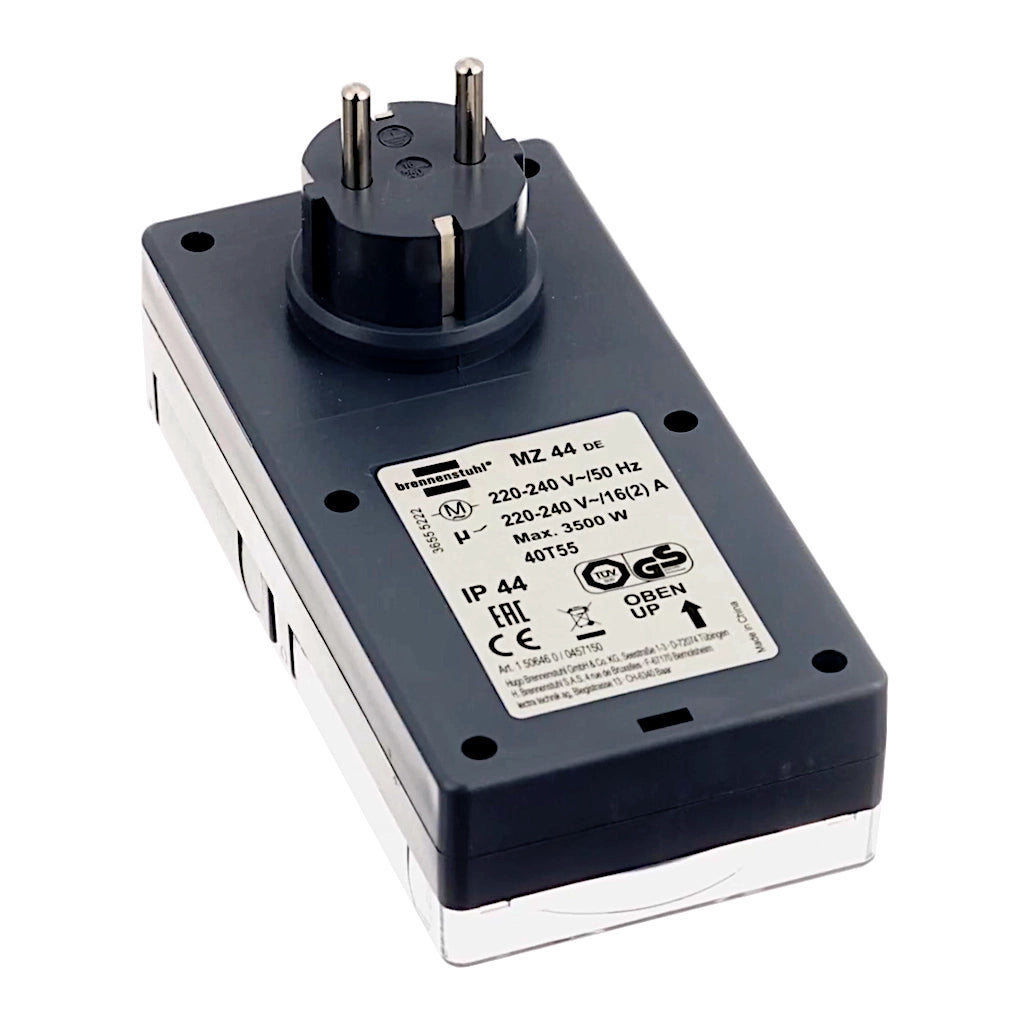 Brennenstuhl mechanische Zeitschaltuhr MZ44 anthrazit IP44 (1506460) Rückansicht