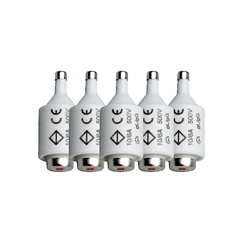 DIAZED Sicherungen 10/6A Dll E27 rot | 5 Stück