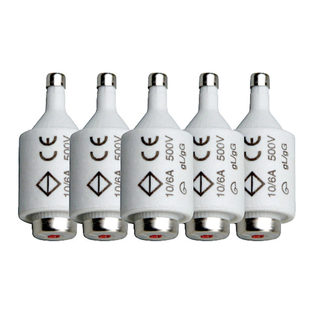 DIAZED Sicherungen 10/6A Dll E27 rot | 5 Stück