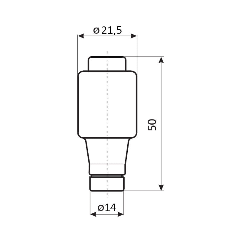 DIAZED Sicherungen 25A Dll E27 gelb Abmessungen