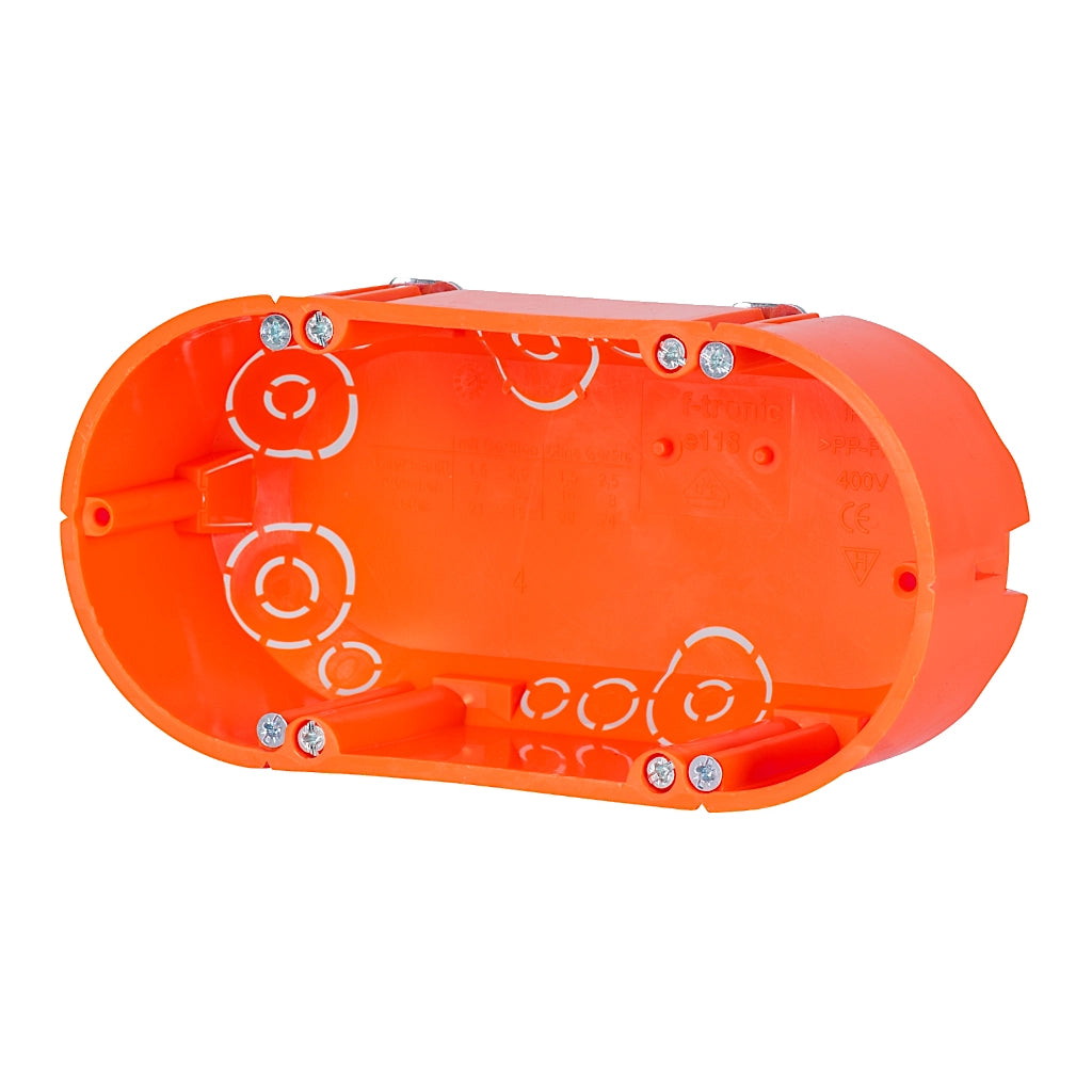 f-tronic Hohlwanddose E118 2x Ø 68mm / 47mm tief (7350041) Ansicht von vorn