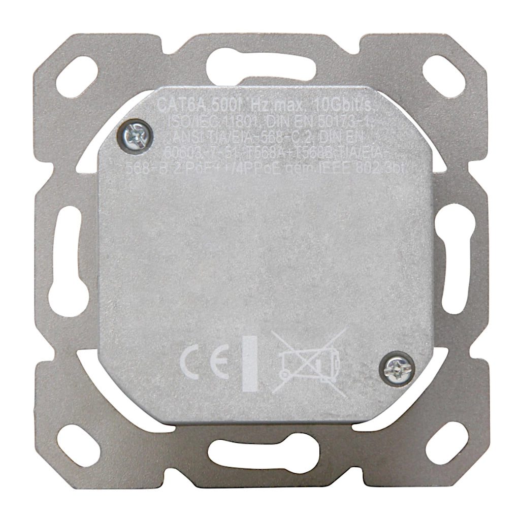 Netzwerkdose Cat.6a (10Gbit/s) 2x RJ45 Rückansicht