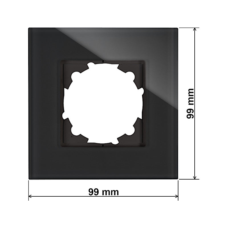 Kopp Athenis Glasrahmen 1-fach schwarz Abmessungen