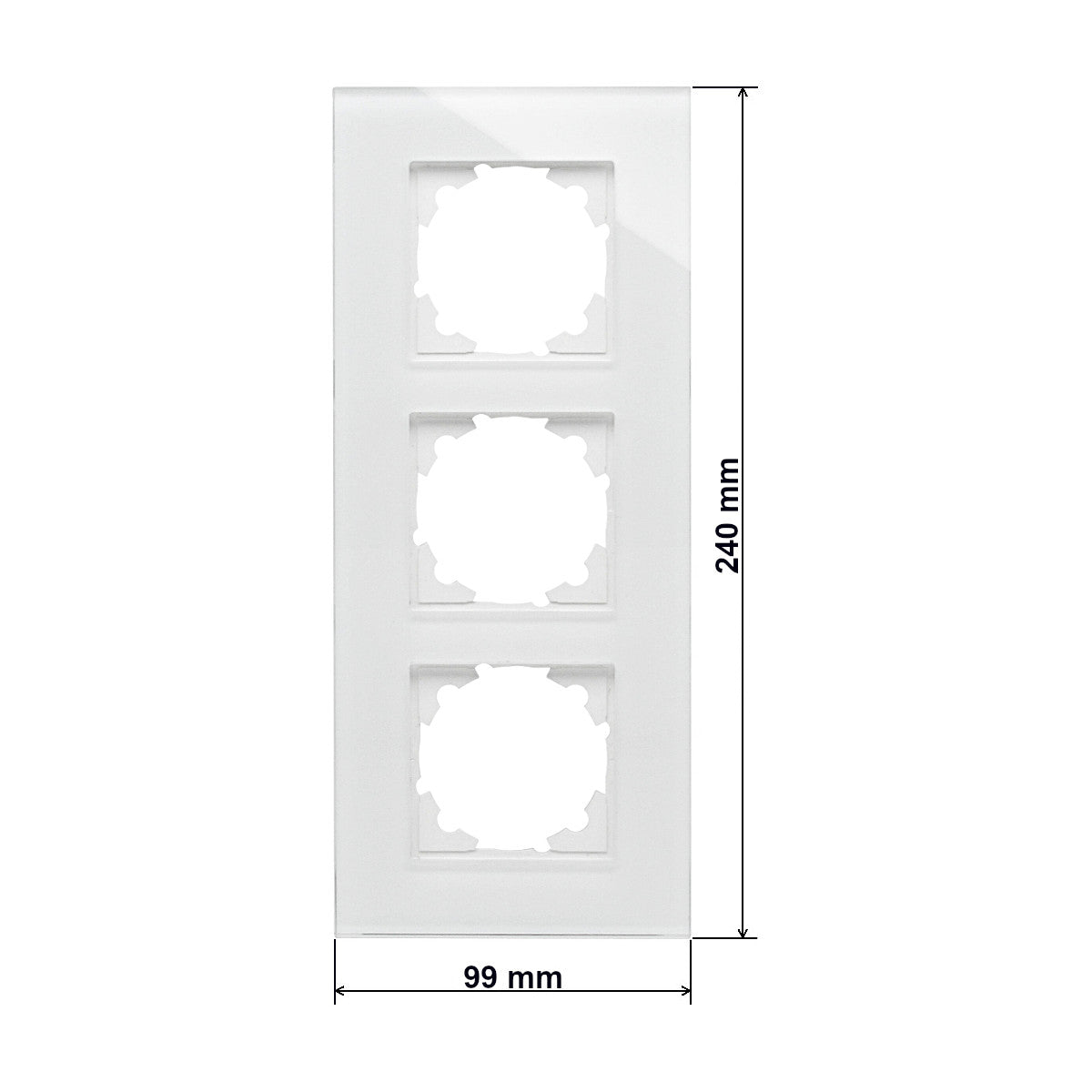 Kopp Athenis Glasrahmen 3-fach weiß Abmessungen