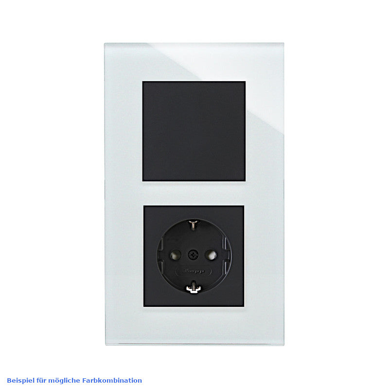 Kopp Athenis Glasrahmen Farbkombination mint mit anthrazit Steckdose