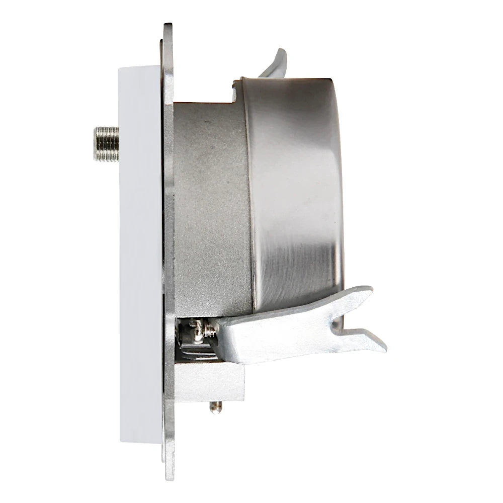 Kopp Athenis grau matt Antennendose SAT/TV/RF Seitenansicht