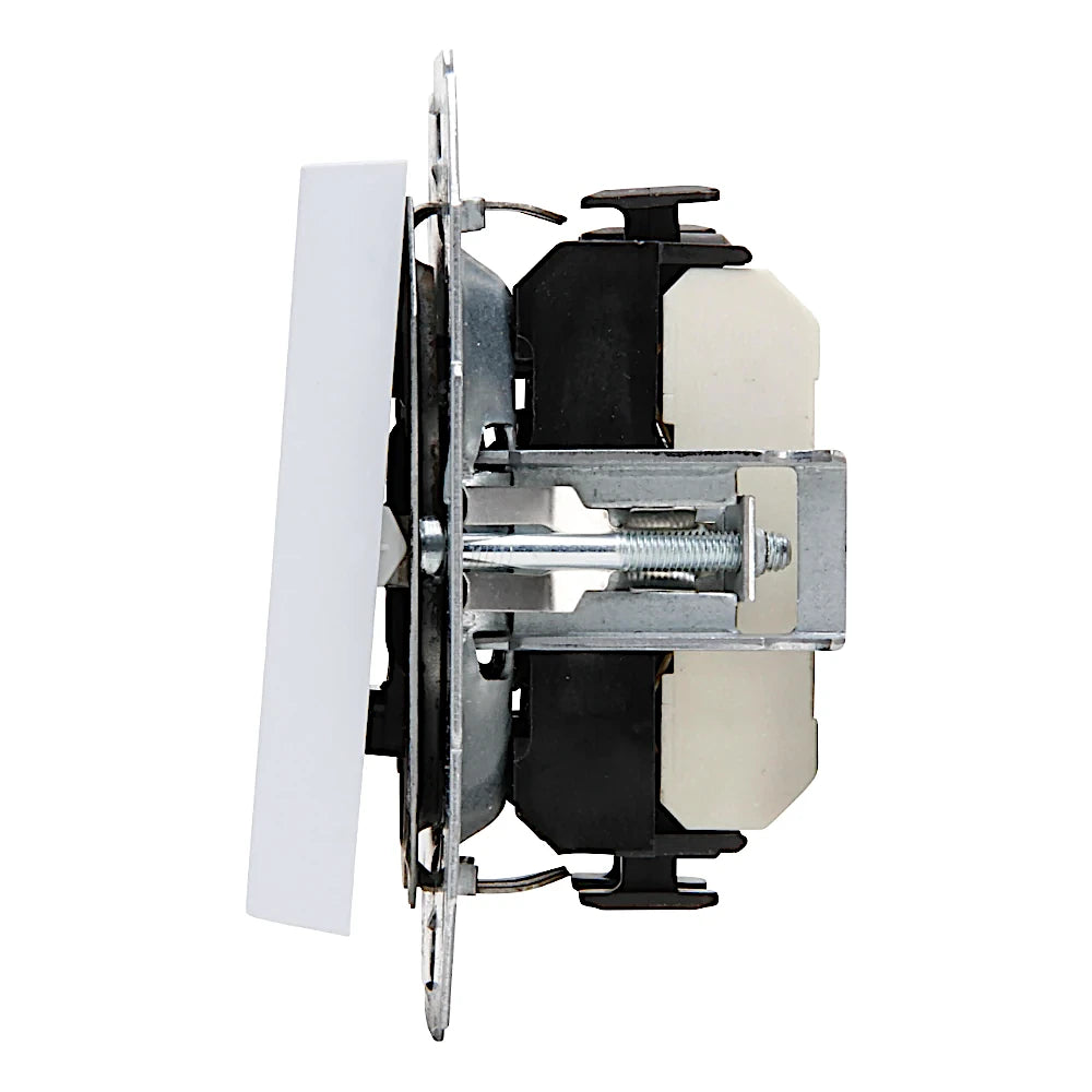 Kopp Athenis grau matt Aus-Wechselschalter Seitenansicht