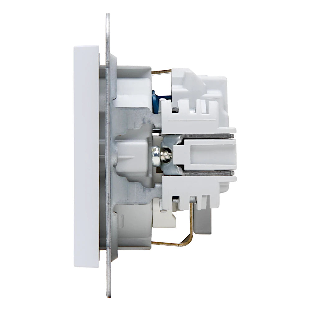 Kopp Athenis grau matt Steckdose Seitenansicht