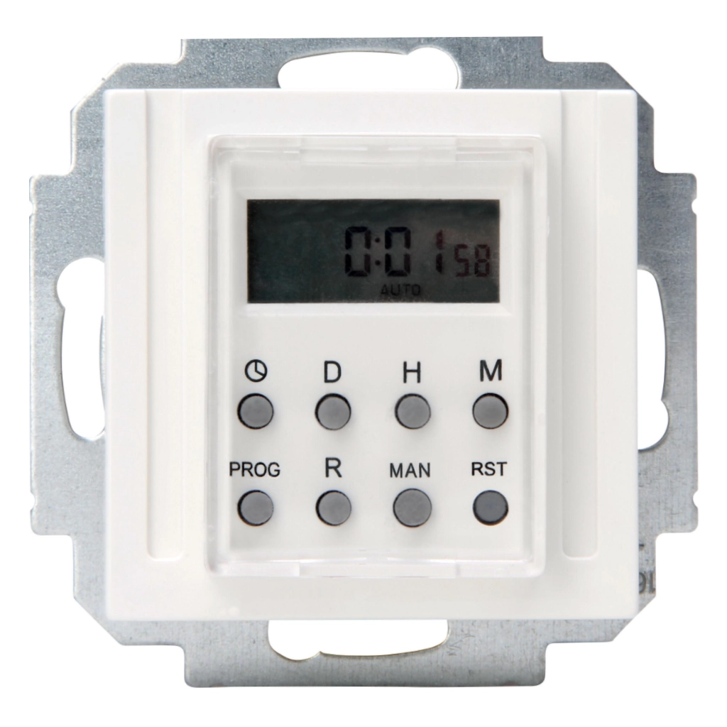 Kopp Athenis / HK07 reinweiß elektronische Zeit-Schaltuhr (290229008) Ansicht von vorn