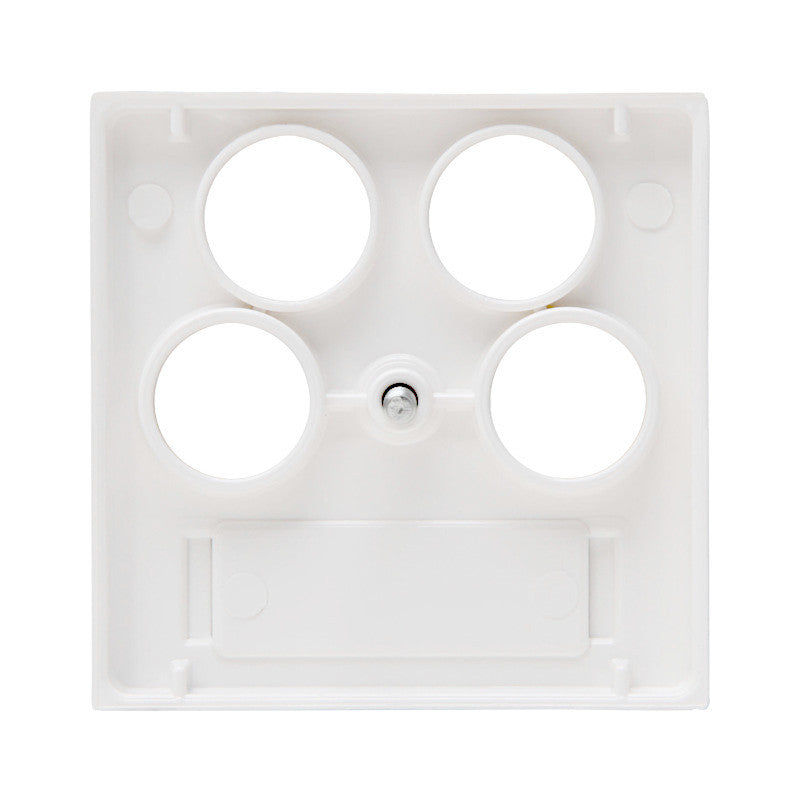 Kopp Athenis reinweiß Abdeckung Antennendose 2xSAT/TV/RF Rückansicht