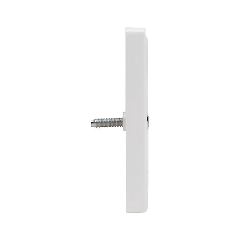 Kopp Athenis reinweiß Abdeckung Antennendose 2xSAT/TV/RF Seitenansicht