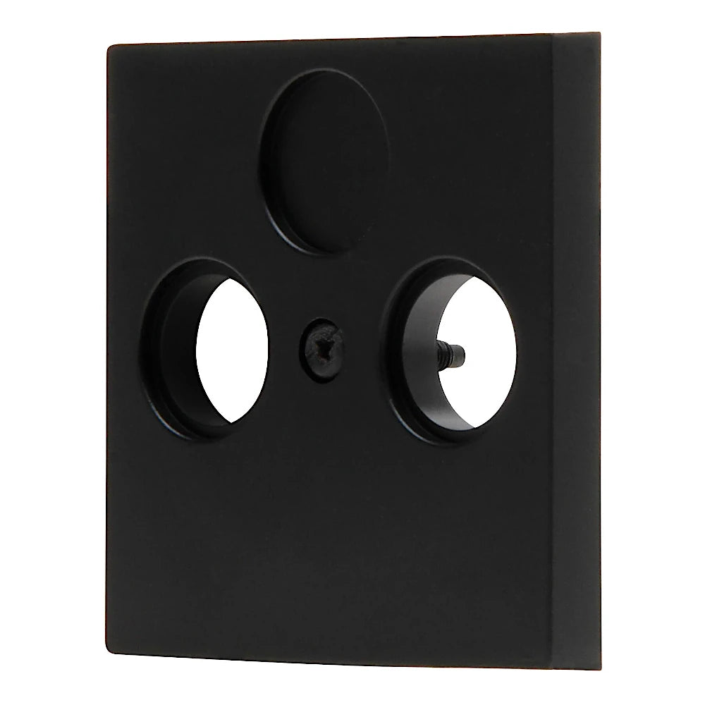 Kopp Athenis schwarz matt Abdeckung Antennendose TV/RF Ansicht schräg