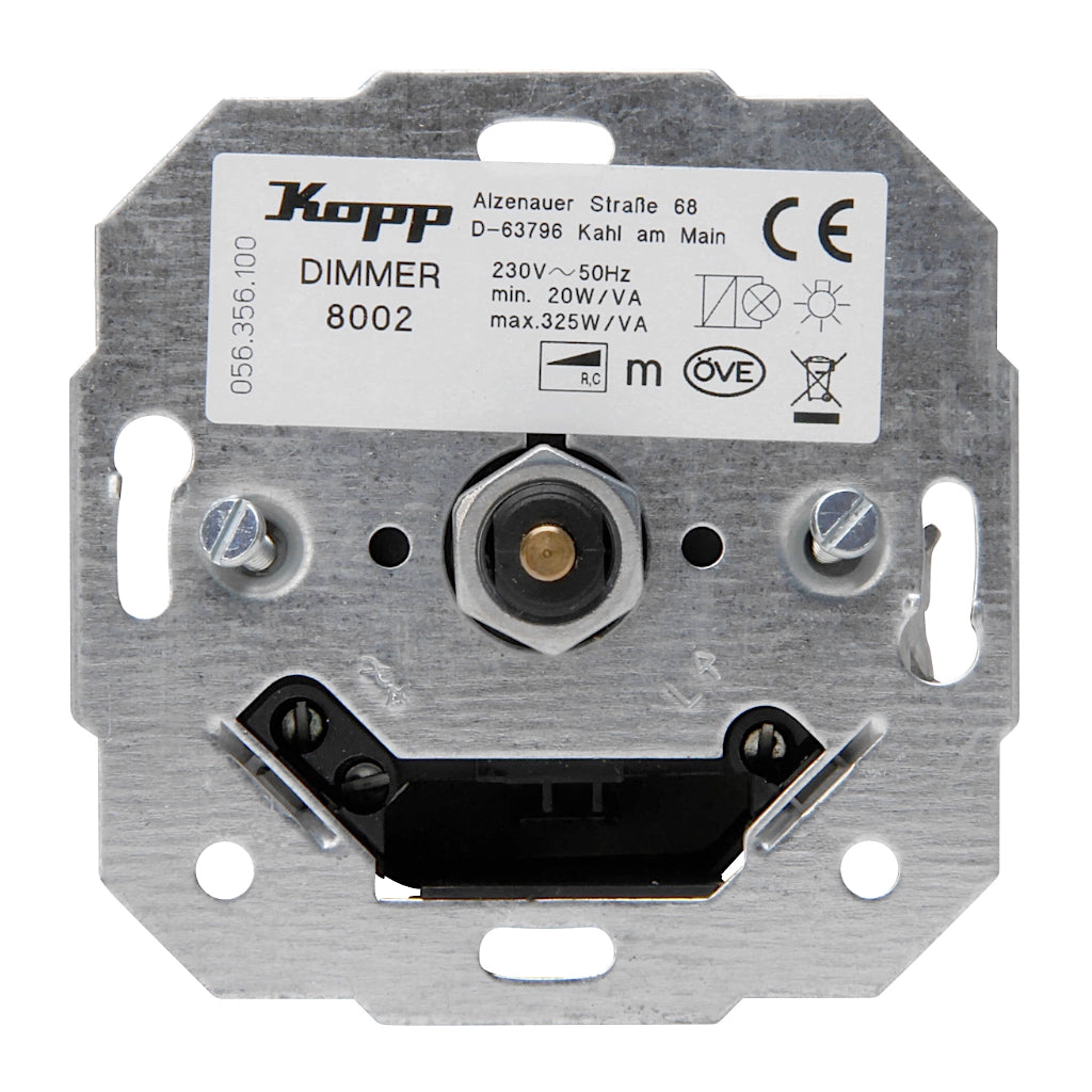 Kopp Malta Dimmer Sockel 8002 ohne Abdeckung Vorderansicht