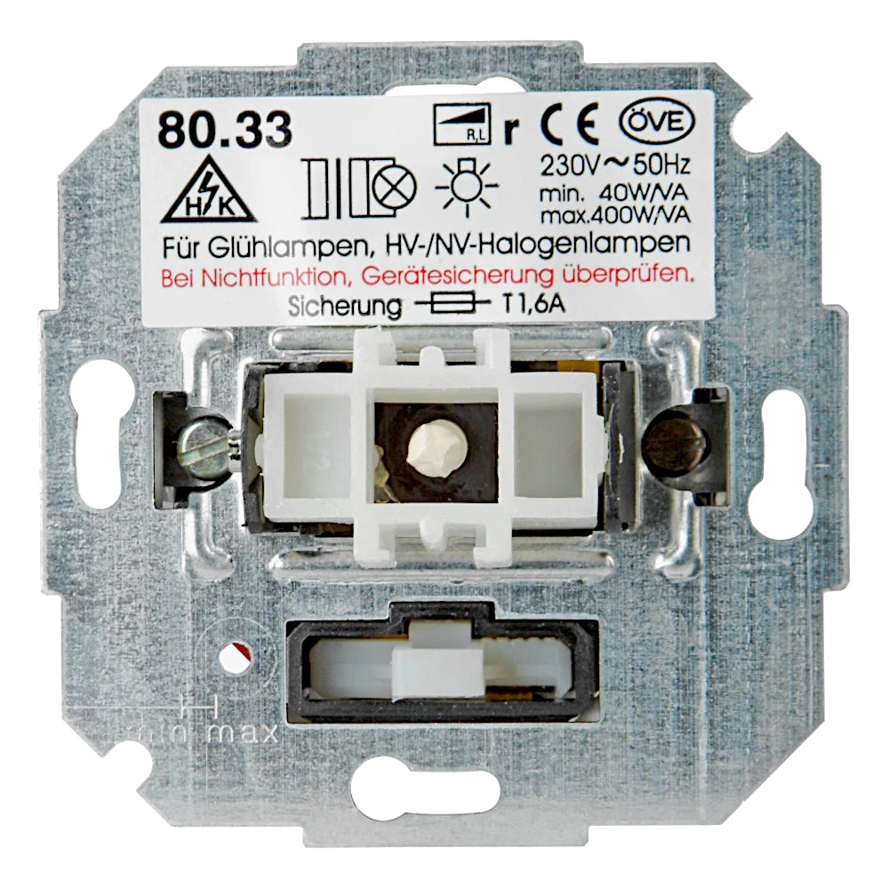 Kopp Milano Dimmer Sockel 8033 ohne Abdeckung Vorderansicht