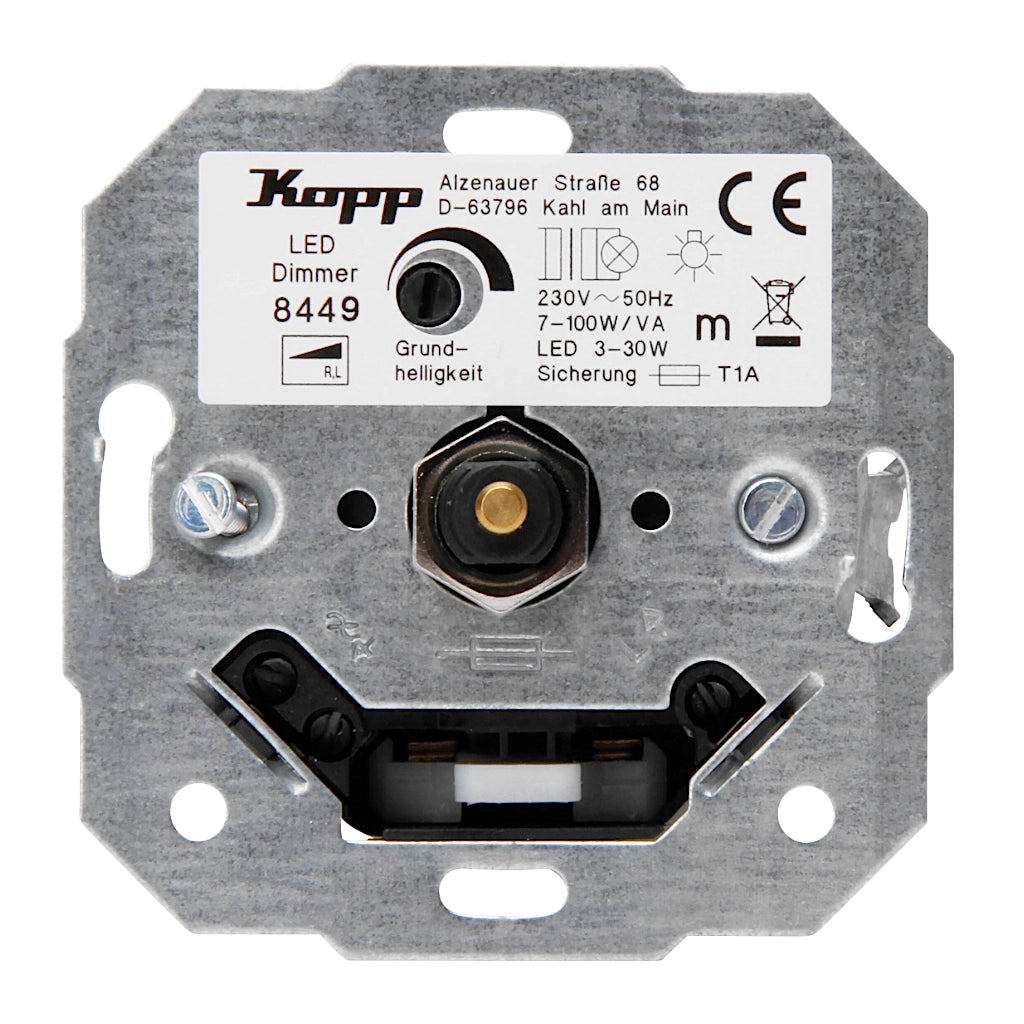 Kopp Malta Dimmer Sockel 8449 Vorderansicht