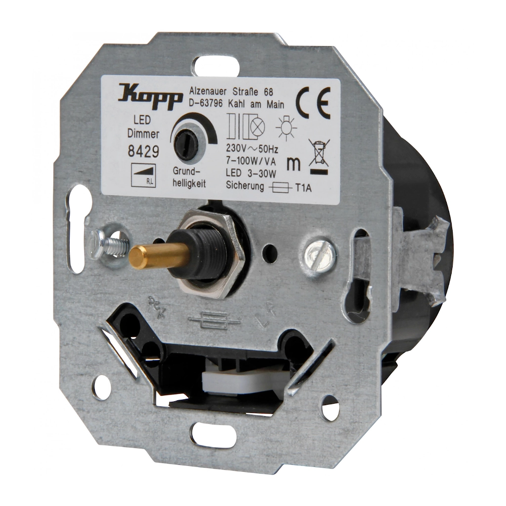 Kopp Malta Dimmer Sockel 8449 Ansicht schräg