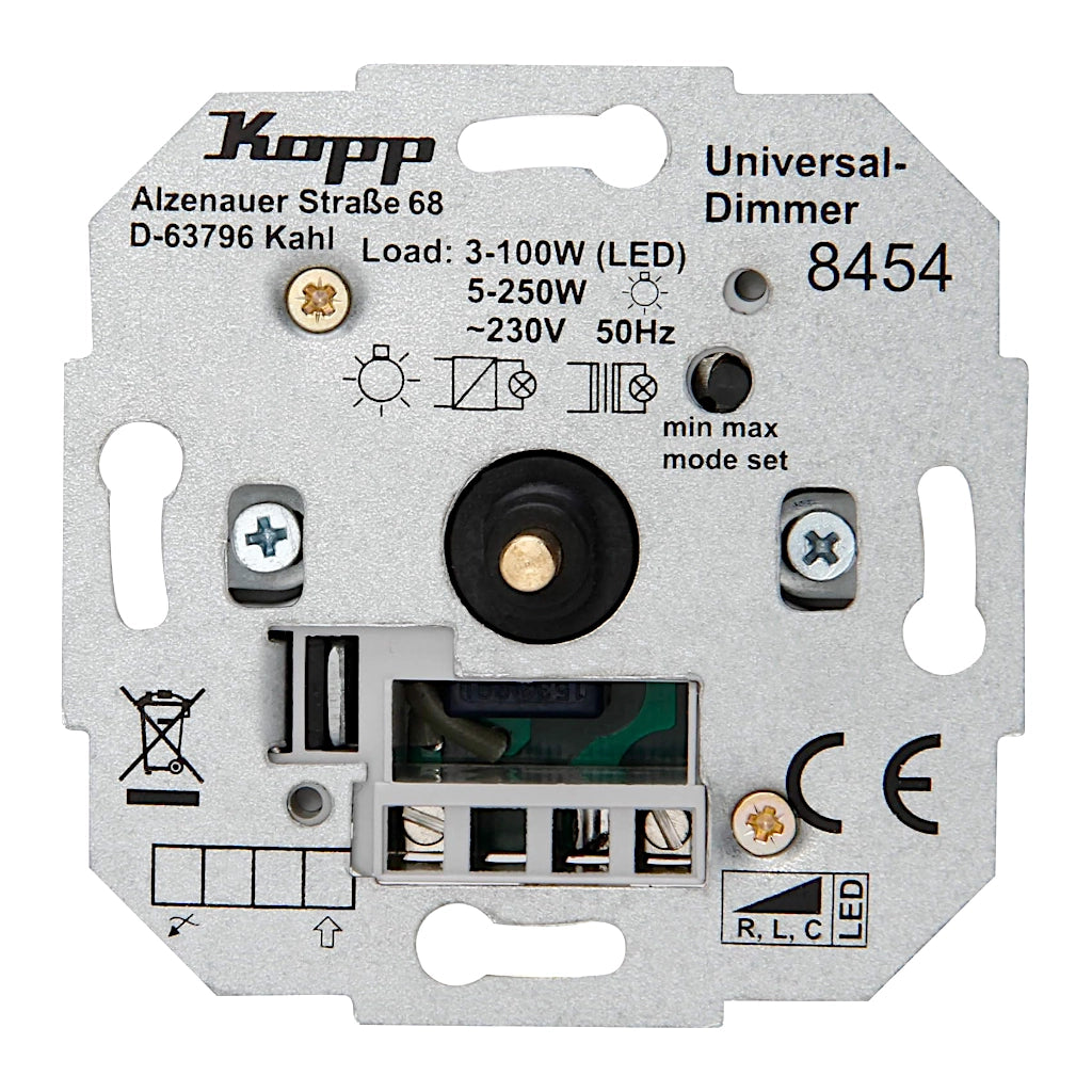 Kopp Malta LED Dimmer Sockel Typ 8454 Vorderansicht