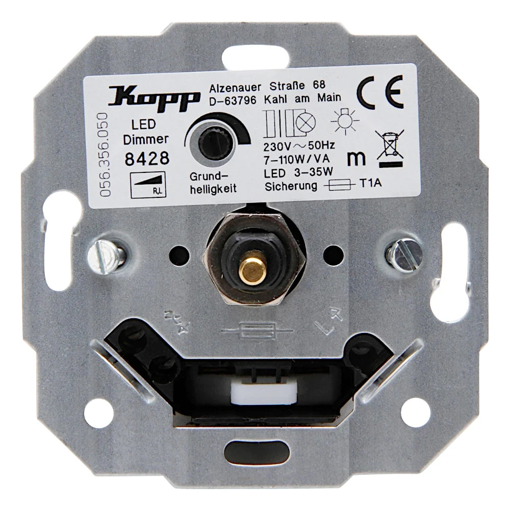 Kopp Venedig platin Dimmer LED 3-35 Watt (847643084) Bild Sockel Typ 8428 ohne Abdeckung