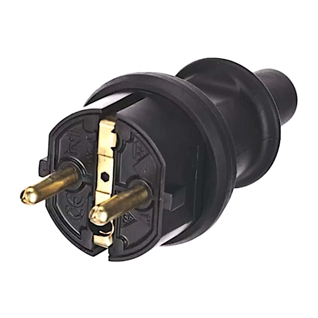 Kopp Gummistecker schwarz IP44 (173016008) Ansicht schräg von vorn