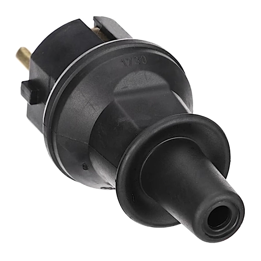 Kopp Gummistecker schwarz IP44 (173016008) Ansicht schräg von hinten