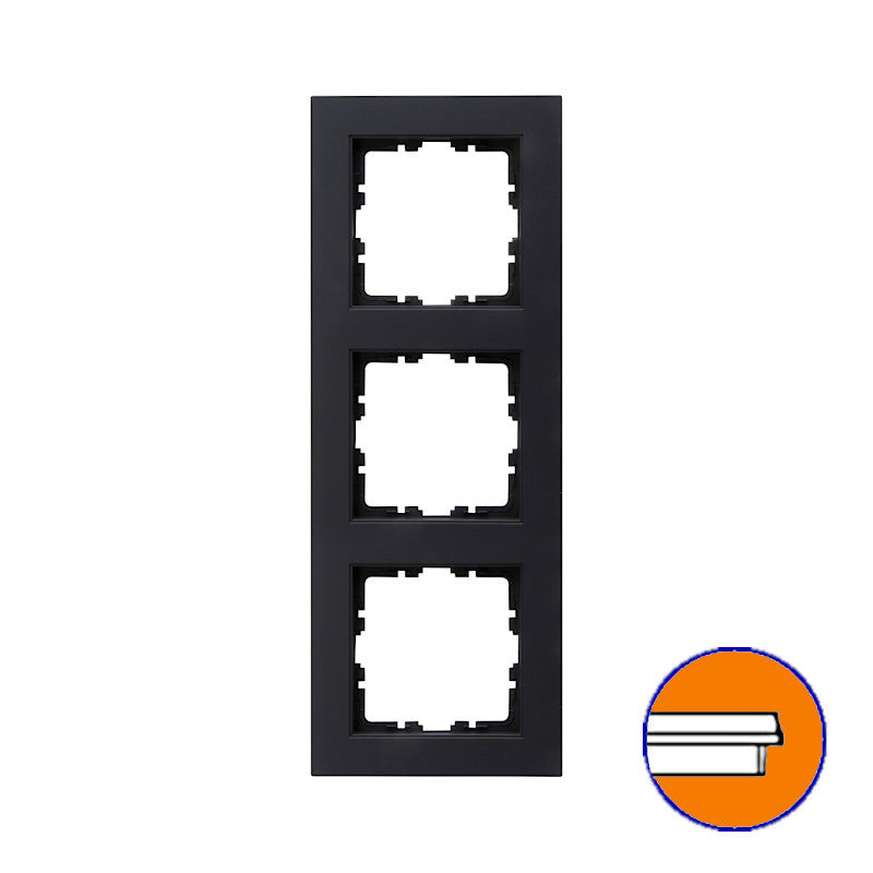 Kopp Athenis anthrazit HK07 Rahmen 3-fach (402715007)