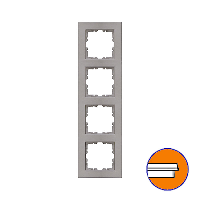 Kopp Athenis stahl HK07 Rahmen 4-fach (402847003)