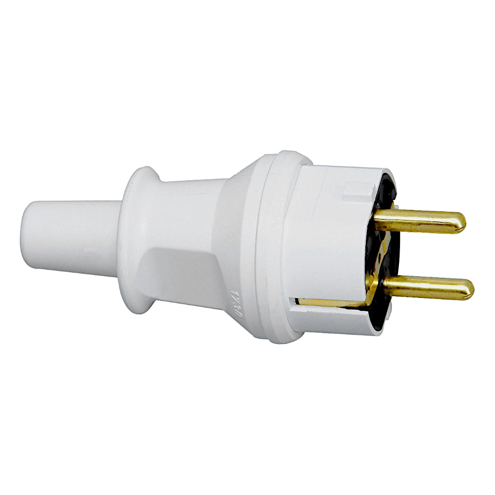 Kopp Kunststoff Stecker grau IP44 (173004009) Seitenansicht