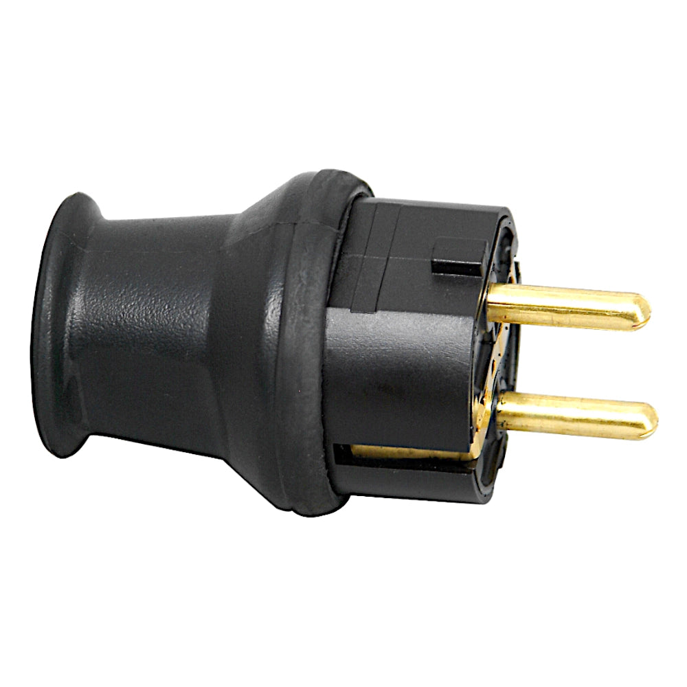 Kopp Kunststoff Stecker schwarz IP44 (179716005) Seitenansicht