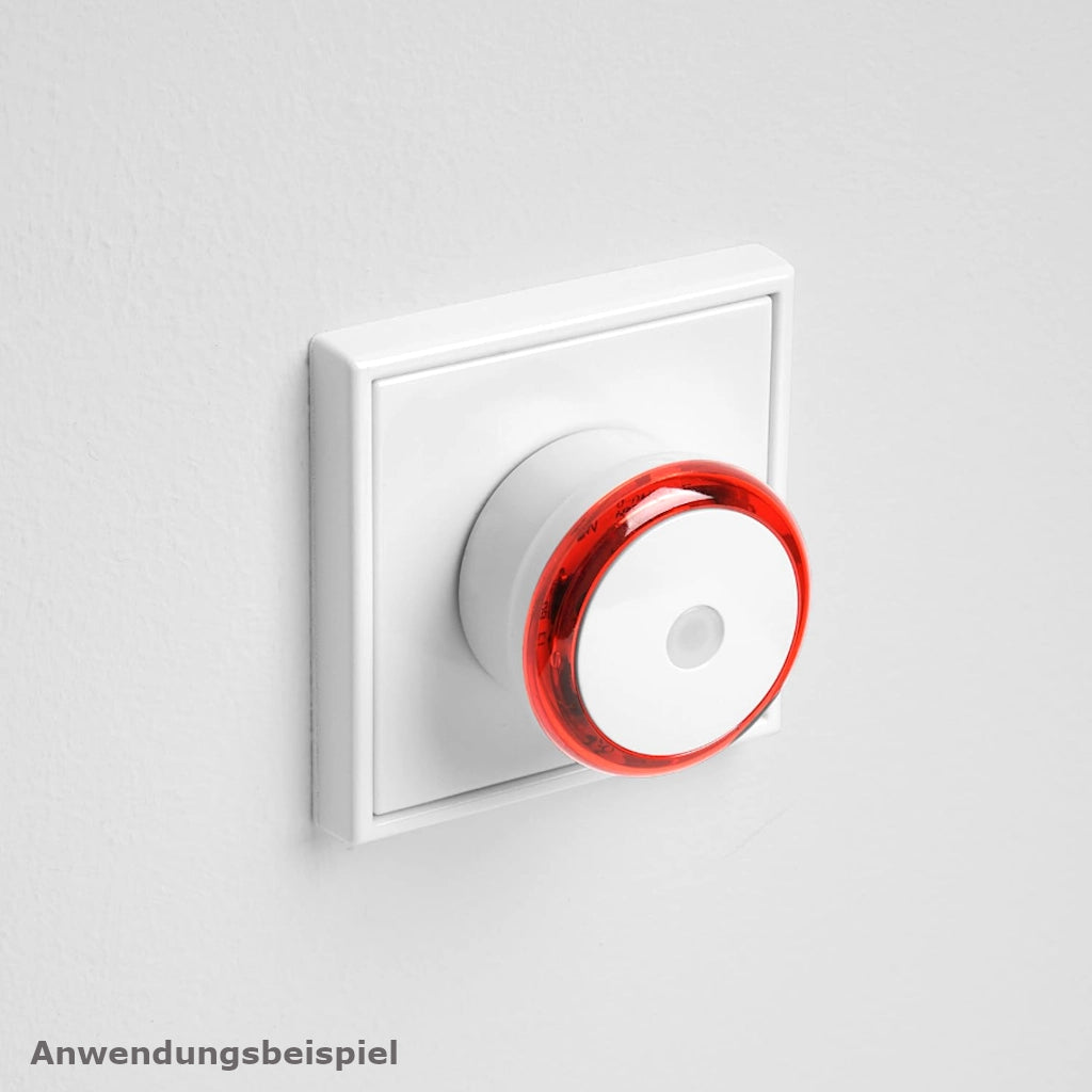 Kopp LED Nachtlicht mit Dämmerungssensor in Steckdose eingesteckt Ansicht schräg von oben