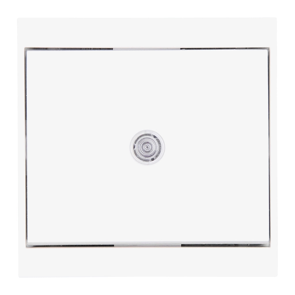 Kopp Malta arktisweiß Aus-Wechselschalter mit Linse (620671086) Vorderansicht