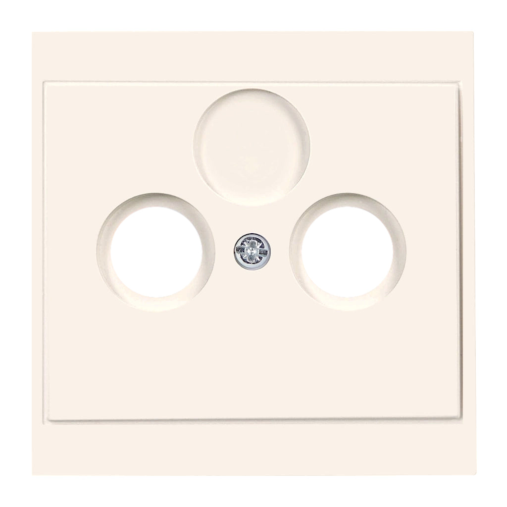 Kopp Malta (creme)weiß Abdeckung Antennendose TV/RF (313601187) Vorderansicht