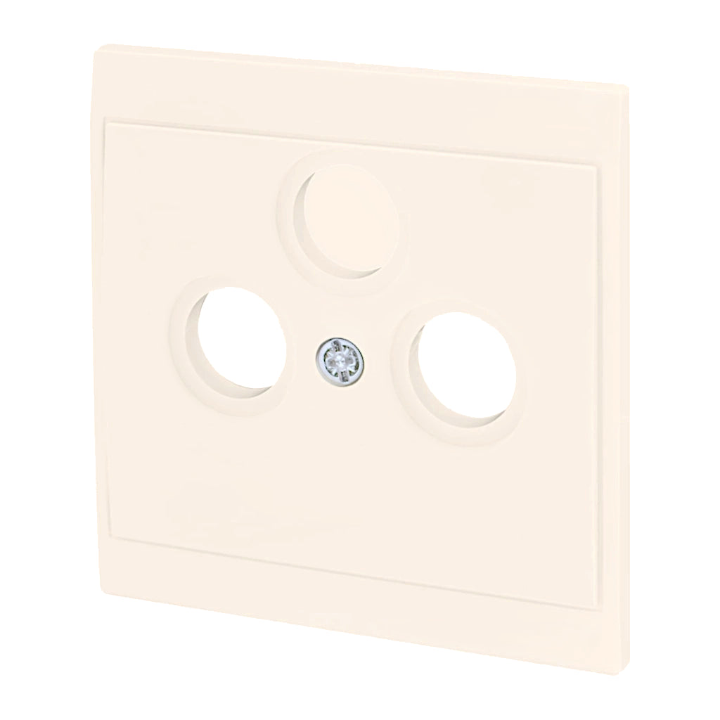 Kopp Malta (creme)weiß Abdeckung Antennendose TV/RF (313601187) Ansicht schräg
