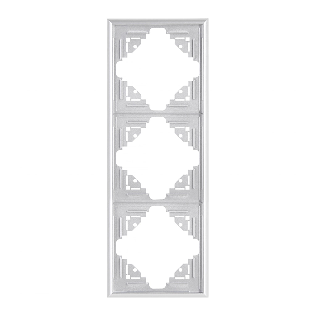 Kopp Malta silber Rahmen 3-fach (309320063) Vorderansicht senkrecht