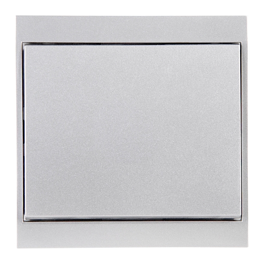 Kopp Malta silber Aus-Wechselschalter (620620080) Vorderansicht