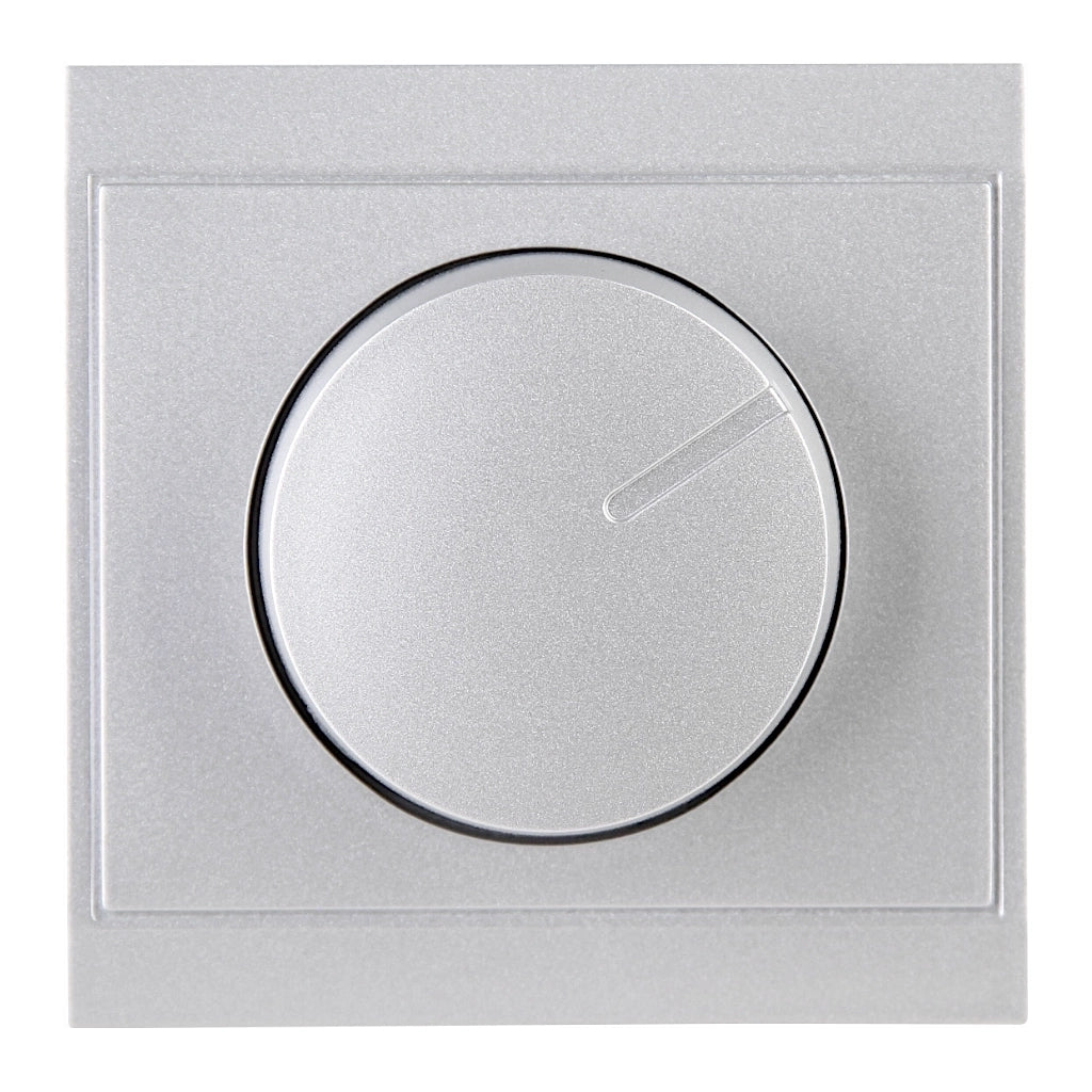 Kopp Malta silber Dimmer Universal LED 3-100 Watt (846220084) Vorderansicht