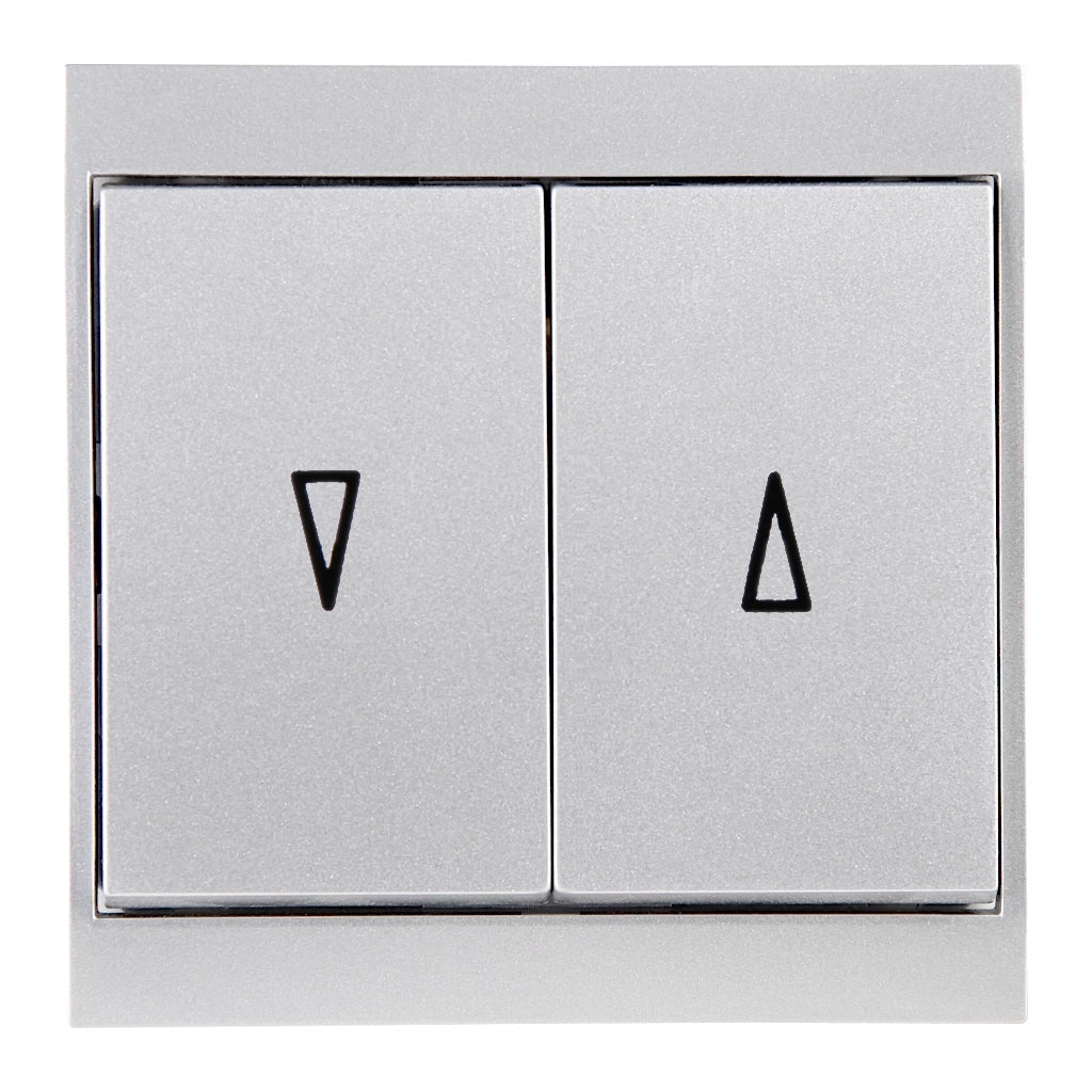 Kopp Malta silber Jalousieschalter (621520088) Vorderansicht