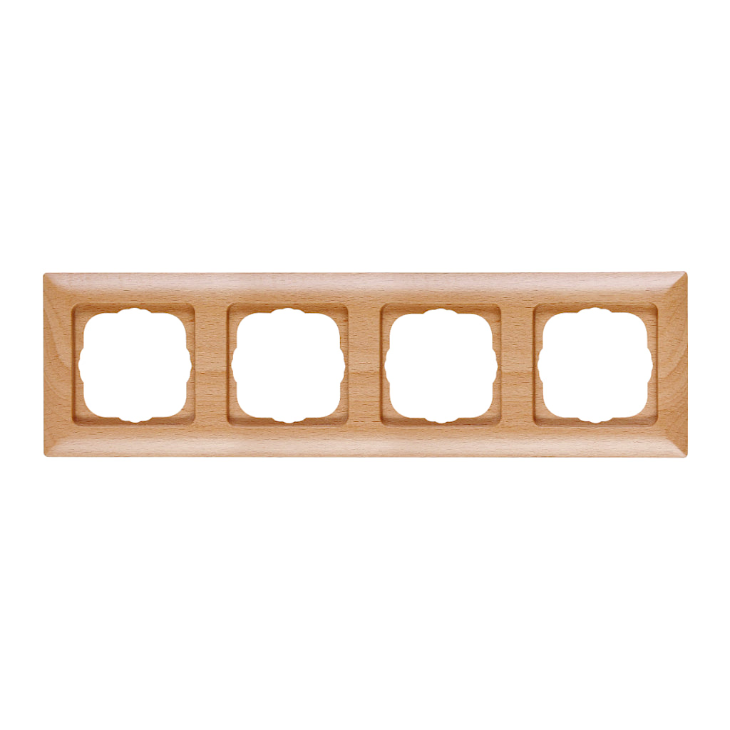 Kopp Milano Buche Rahmen 4-fach (306815063) Vorderansicht waagerecht
