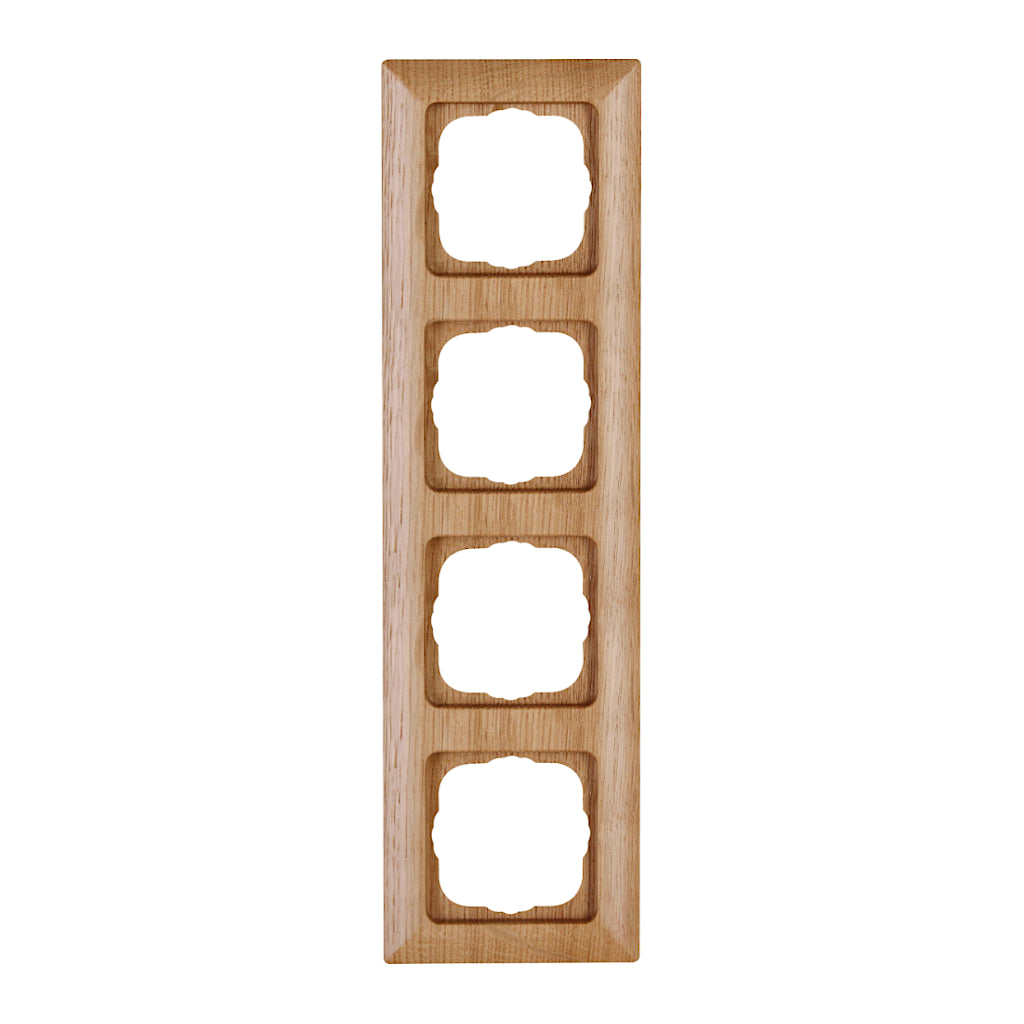 Kopp Milano Eiche Rahmen 4-fach (306830000) Vorderansicht senkrecht