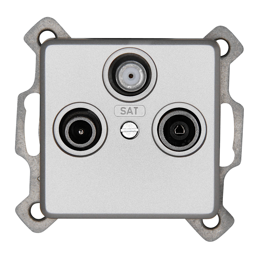 Kopp Milano stahl Antennendose SAT/TV/RF (917120084) Vorderansicht