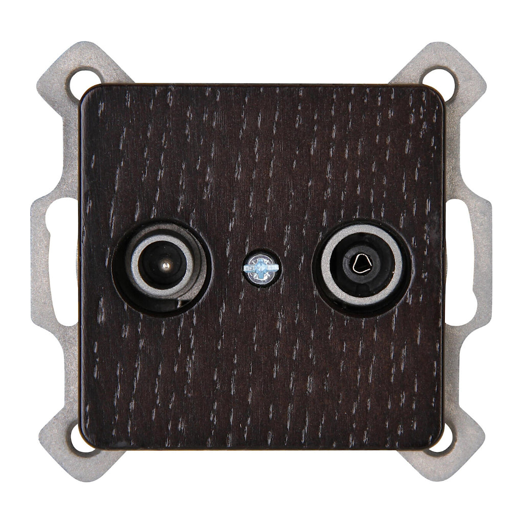 Kopp Milano Wenge Antennendose TV/RF (917037085) Vorderansicht