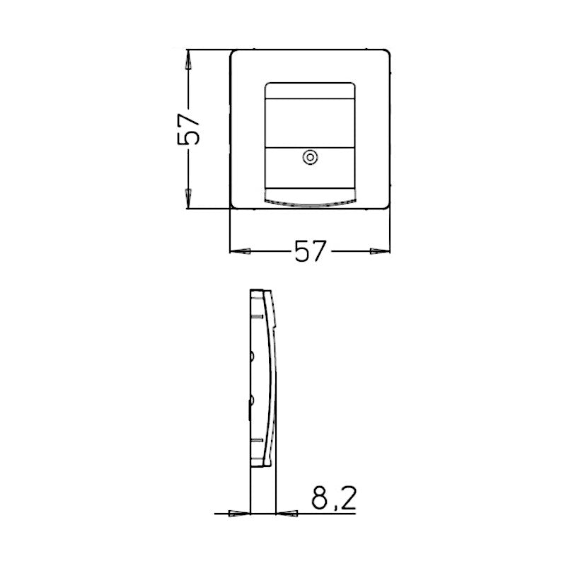 Kopp Paris arktisweiß Abdeckung TAE oder 2fach USB Abmessungen