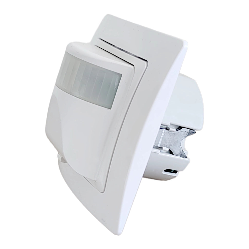 Kopp LED Bewegungsmelder Paris HK05 3-Draht arktisweiß (808402013) Ansicht schräg von der rechten Seite