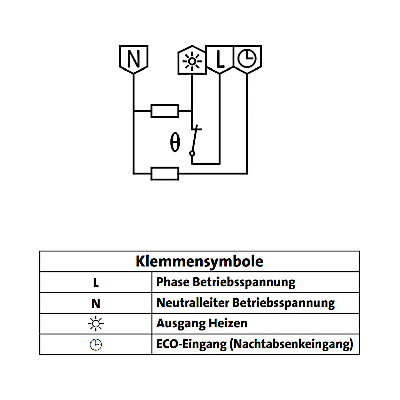 Kopp Raumtemperaturregler „Öffner” Schaltplan