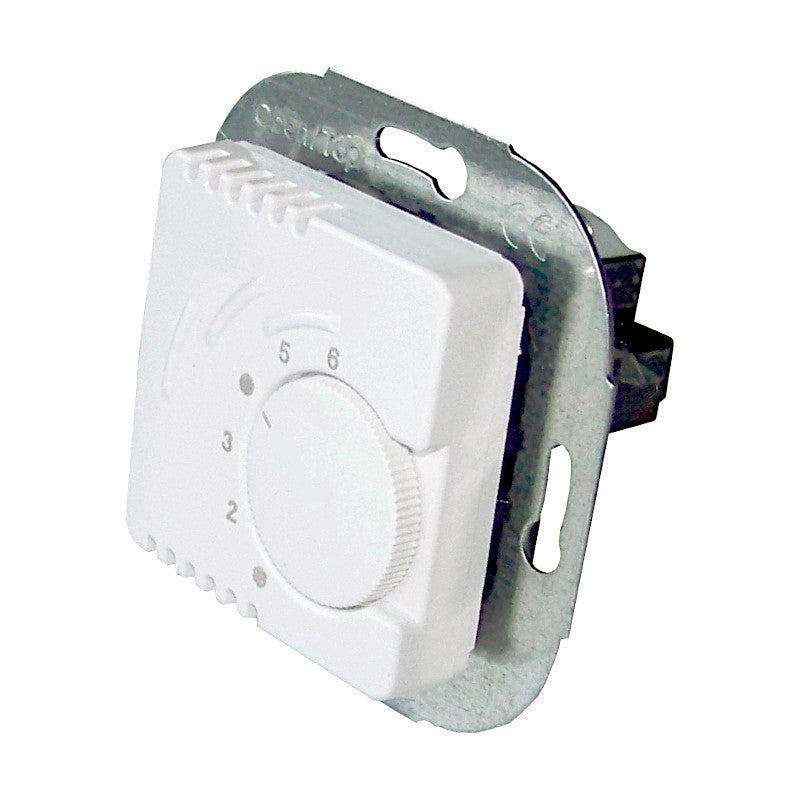Kopp Raumtemperaturregler „Wechsler” arktisweiß 290402182 / 290402010 Ansicht schräg