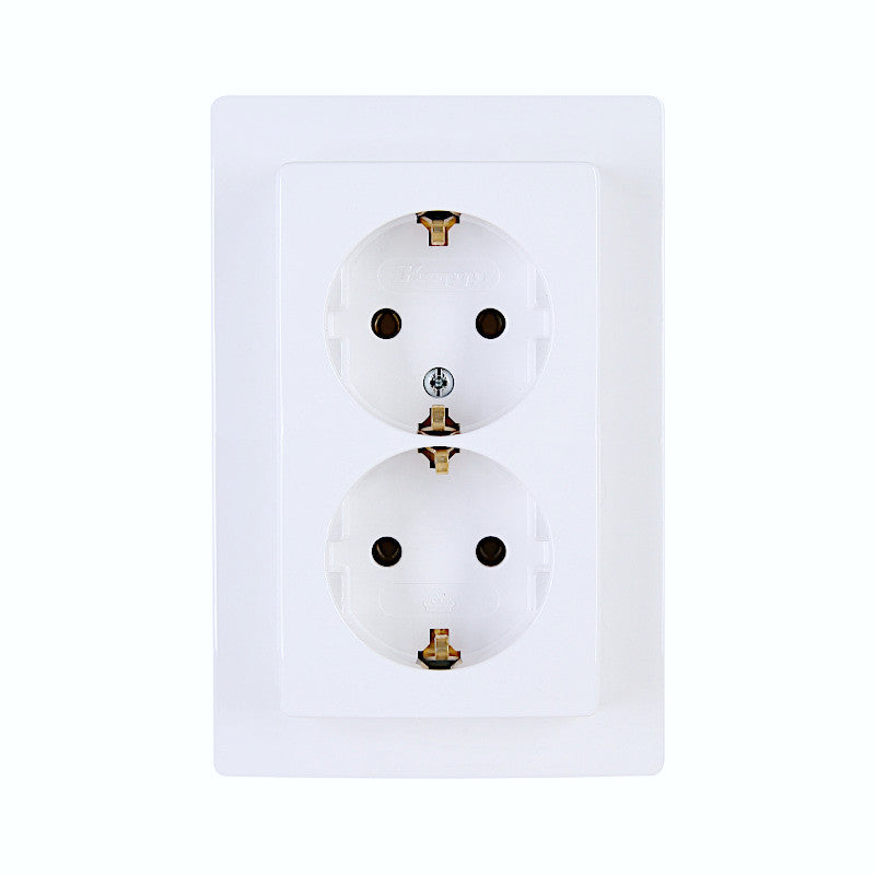 Kopp Paris arktisweiß Steckdose 2-fach ohne Berührungsschutz