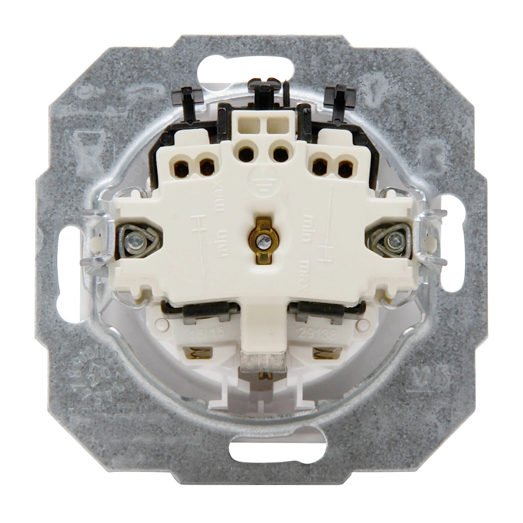 Kopp Paris arktisweiß Steckdose mit erhöhtem Berührungsschutz Rückansicht